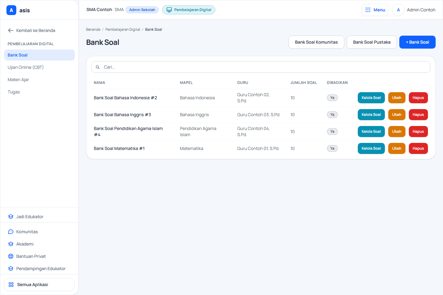 Mengenal Ruang Kerja proktor, teknisi, dan pengawas ujian sekolah - Manajemen bank soal digital dan konfigurasi paket ujian CBT. Mengenal Ruang Kerja proktor, teknisi, dan pengawas ujian sekolah - Manajemen bank soal digital dan konfigurasi paket ujian CBT.
