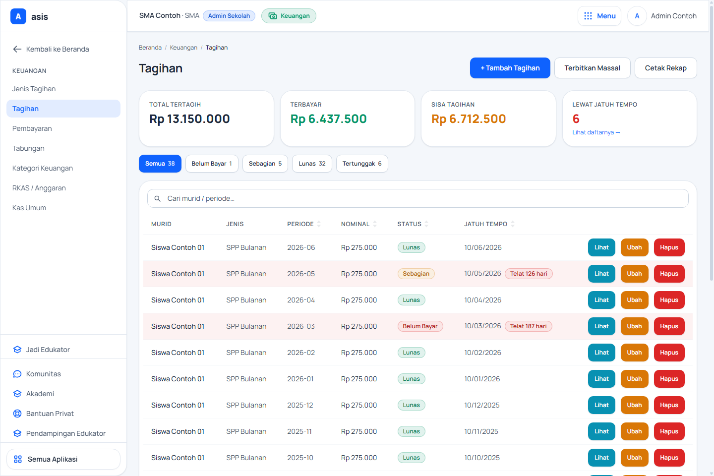 Mengenal Ruang Kerja Keuangan ASIS - Ruang kerja bendahara sekolah untuk pengelolaan SPP dan pembayaran.